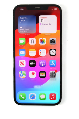 Apple iPhone 12 Pro Max - 128GB - Unlocked Pacific Blue *Cracked* 77% Battery