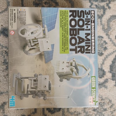 4M Eco Engineering 3-in-1 Mini Solar Robot Science Discovery Toy Gift NEW
