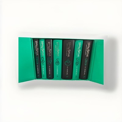 Harry Potter Slytherin House Editions 7 Book Box Set + Art Print