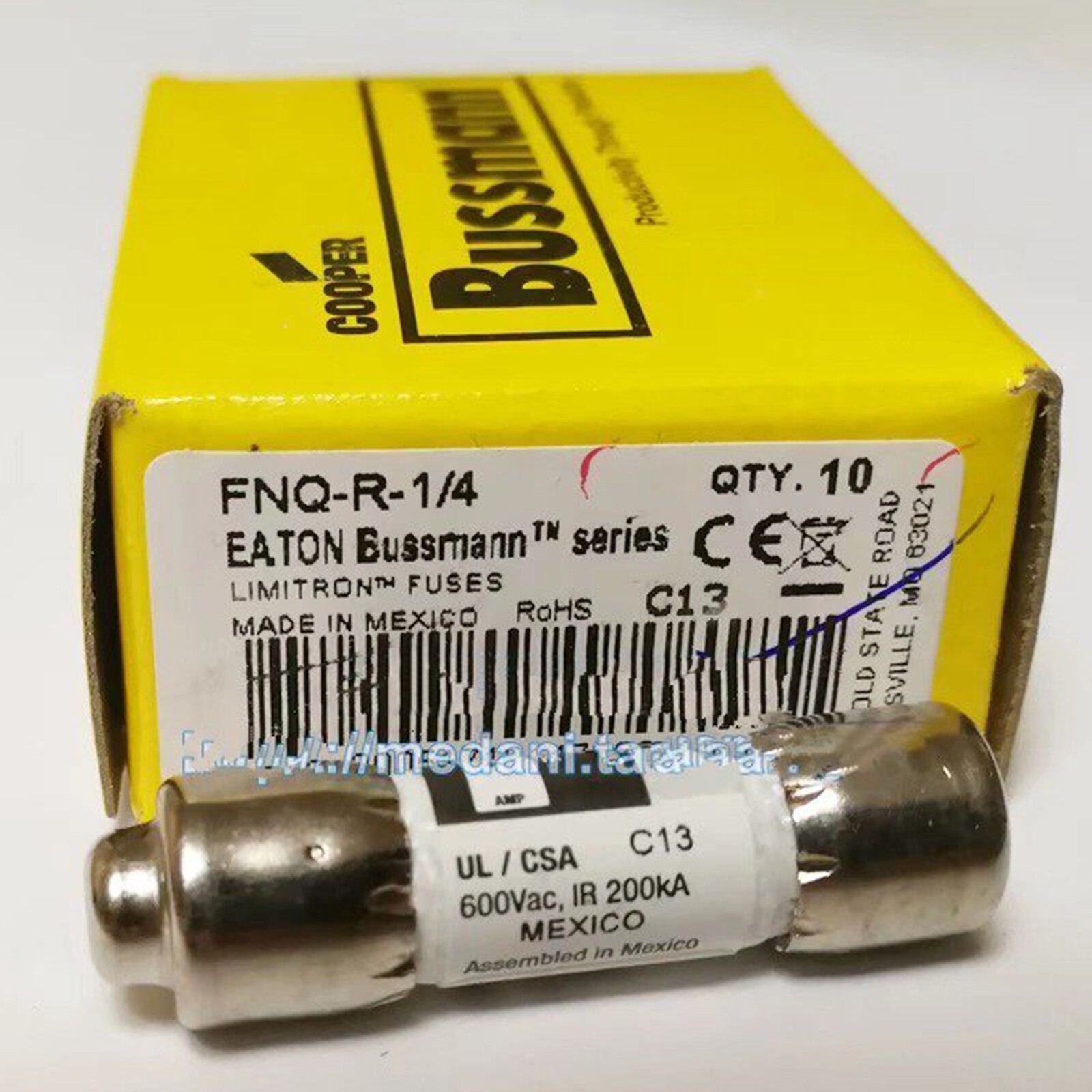10Pc New FNQ-R-1/4 (0.25A) 600Vac Fuses Limitron TIME DELAY Fuse #am