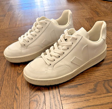 VEJA V-12 Leather Sneakers   Extra White Wome...
