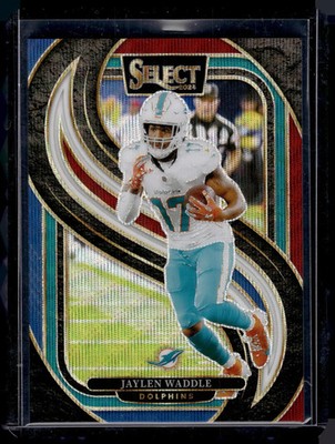 HL-P02 2024 Panini Select Premier Level Jaylen Waddle #168 Tri-Color Prizm /249