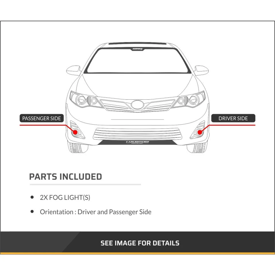 For 2010-2012 Audi S4 Fog Light Driver & Passenger Side Pair CAPA - Image 4 of 4