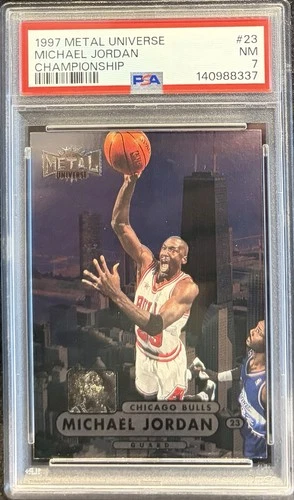 1997-98 Metal Universe Championship Preview - Michael Jordan #23 PSA 7