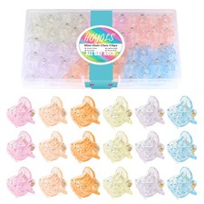 HOYOLS Mini Claw Clips for Women, Colorful Cute Jaw Clips 48 Pcs