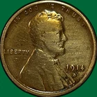 1914-D Lincoln Wheat Cent Very Good VG Coin, Cleaned #43671