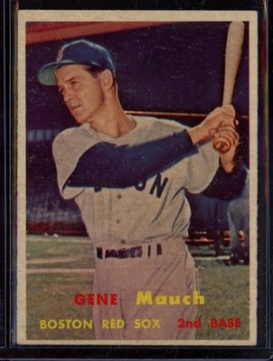 1957 Topps #342 Gene Mauch Red Sox RC VG-EX+ LOOK!