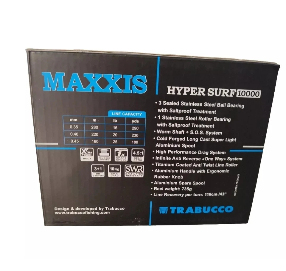 Mulinello da Surfcasting Trabucco Maxxis Hyper Surf 10000 - Immagine 3 di 3