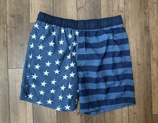 Laguna Originals Men's Blue American Flag Swim Shorts Trunks Suit Size L UPF50