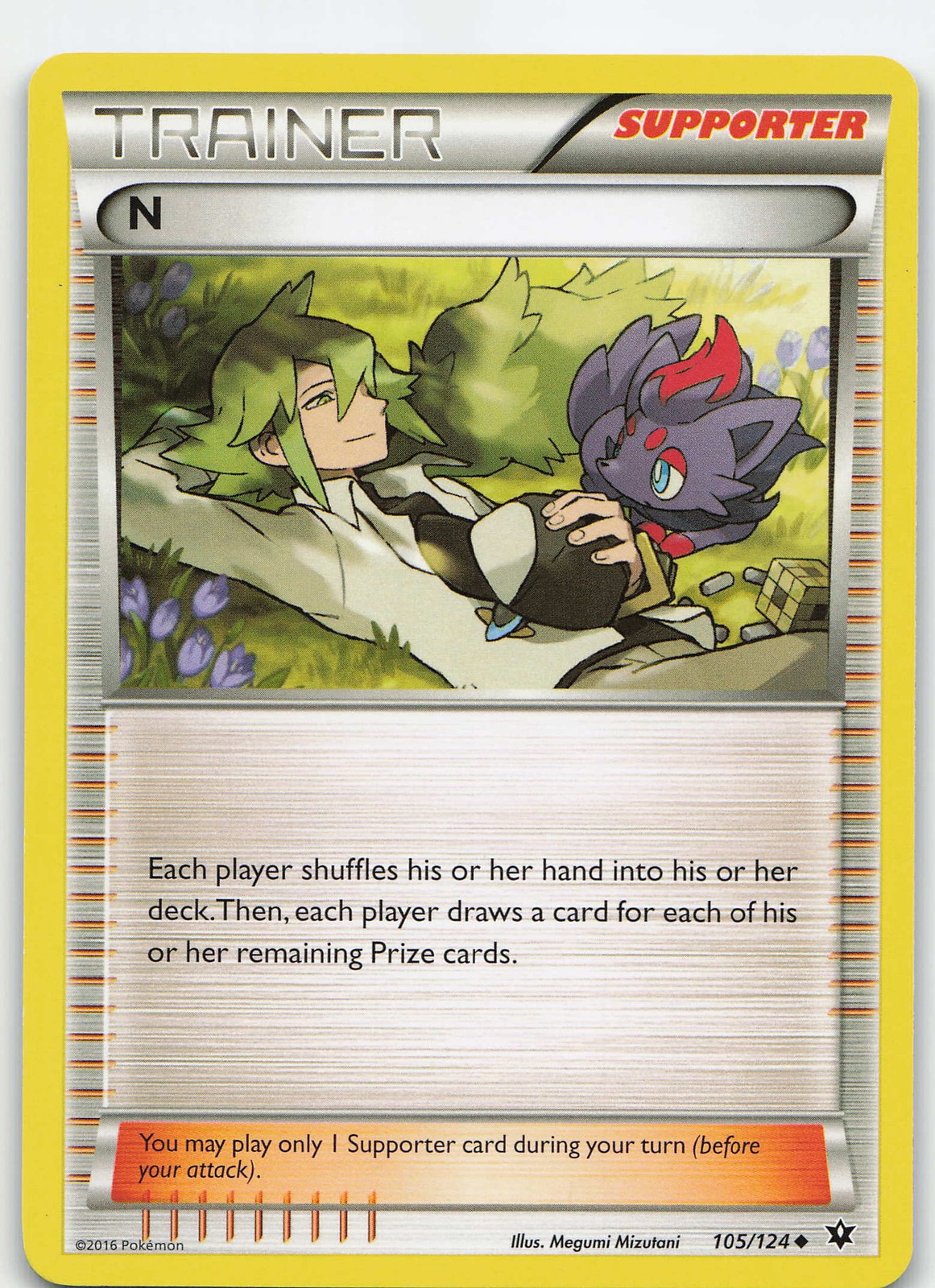 N 105/124 (Supporter) Uncommon Normal XY - Fates Collide NM Pokémon