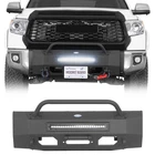 Fit 2014-2021 Toyota Tundra Bull Bar Stubby Front Bumper w/ Winch Plate & Light