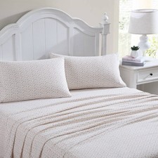 Laura Ashley - Queen Sheet Set, Cotton Flannel Bedding, Brushed for Extra Sof...