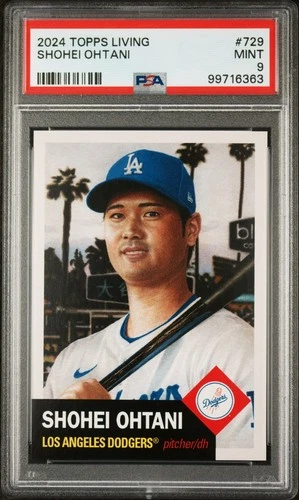 Shohei Ohtani Dodgers 2024 Topps Living Baseball Card #729 PSA 9 MINT
