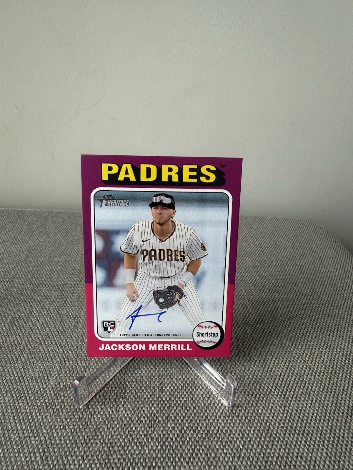 2024 Topps Heritage High Number Jackson Merrill On-Card Auto RC #ROA-JM