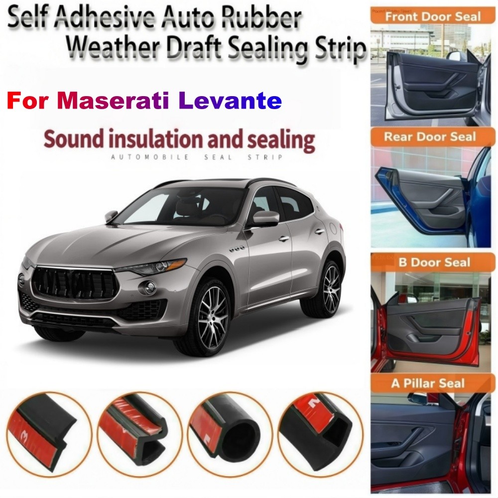 Door Rubber Seal Strips Weather Draft Wind Noise Reduction For Maserati Levante