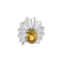 Cavill Gelber Zirkon AnhäNger 3,65Ct Oval 925 Sterling Silber Schmuck