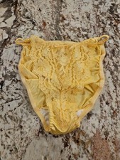 True Vintage Victoria's Secret Second Skin Satin String Bikini Panty Size Small