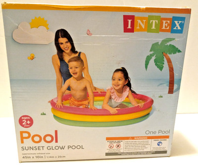 Intex 45 inch X 10 inch Sunset Glow Pool Ages 2+ NIB Never Used