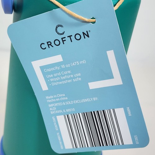 Crofton 16 oz Bottiglia Acciaio Inox Doppia Parete Aldi Finds - Foto 8 di 8