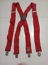 Holdup Suspenders Red Adjustable