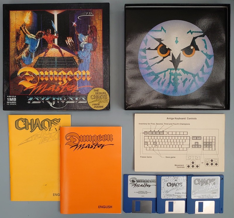 DUNGEON MASTER + Chaos Strikes Back - Commodore Amiga 🕹️TESTED & WORKING🕹️