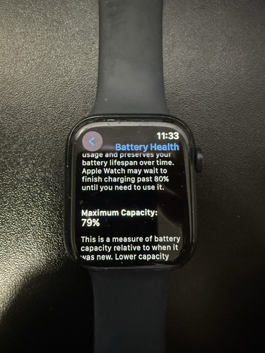 Apple Watch Series 7 45mm Blue Case with Aluminum Band (A2474) - Photo 2 sur 4