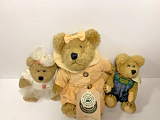3 Teddy Bears Boyds Bears  Friends The Archive Collection Plush Stuffed Animal
