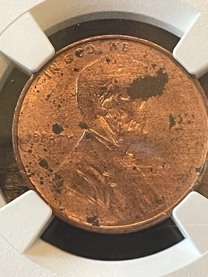 1982-2008 Certified Mint Error Lincoln Mem Coin Struck Though Obverse Reverse - Image 3 of 4