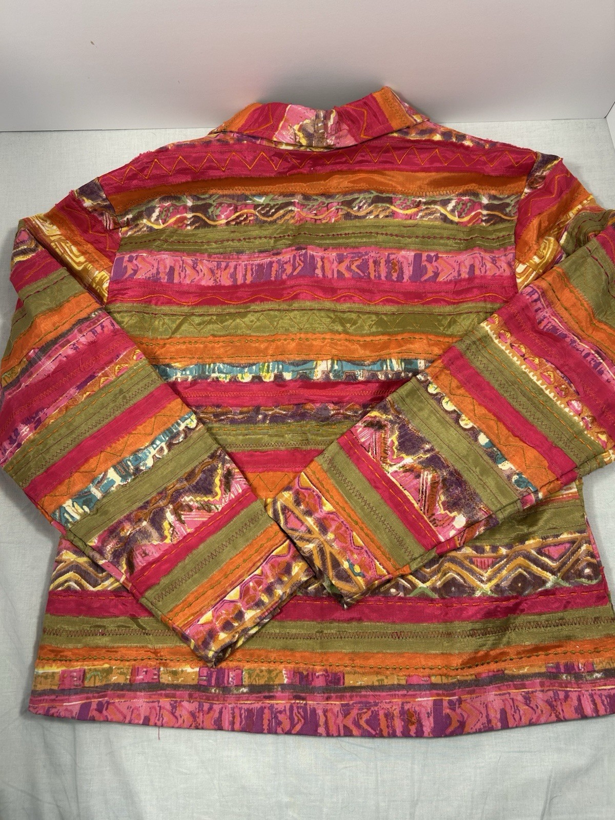 Coldwater Creek Boho Patchwork Blazer Jacket Size… - image 7