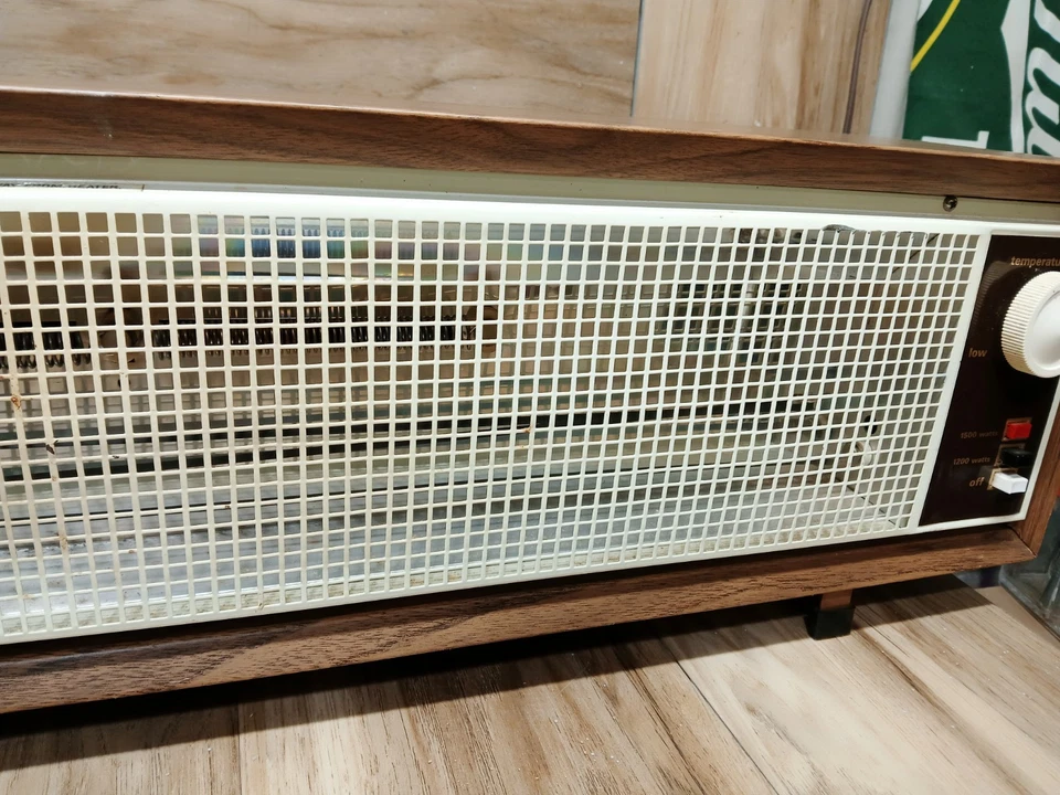 РЕДКИЙ винтажный Titan модель BB42A плинтус нагреватель 1500 Вт Therm-O-Dial искусственного дерева - Изображение 4 из 4