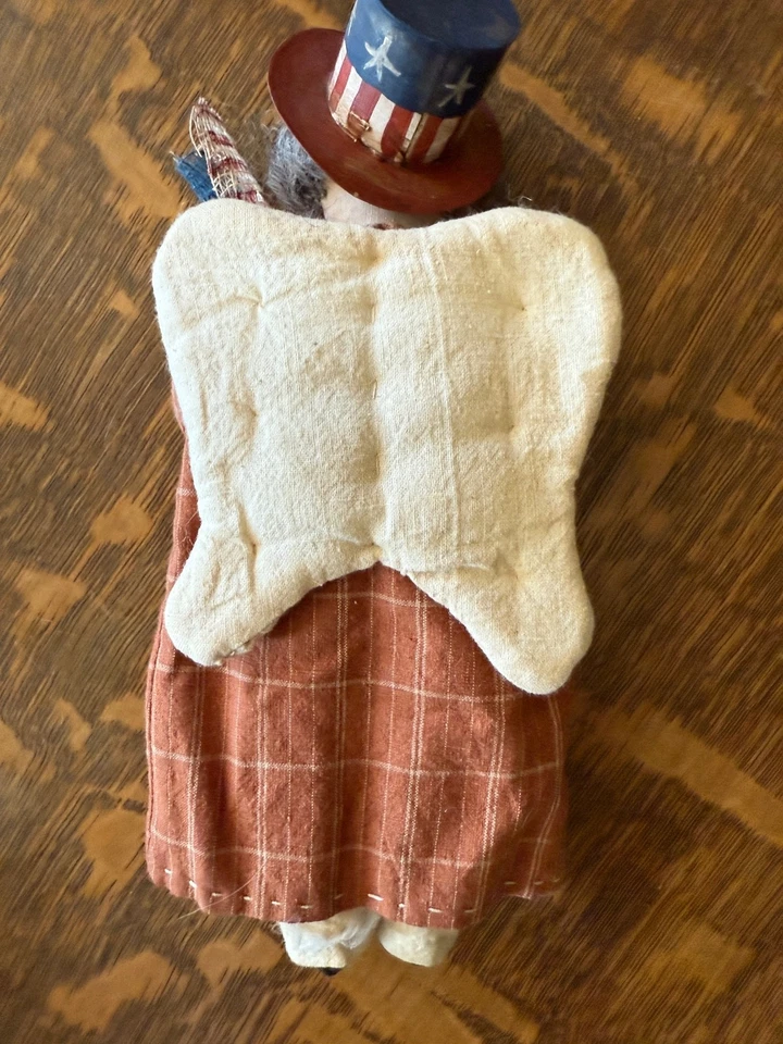 Muñeca Honey And Me Ángel Primitivo Sosteniendo Estrella Alambre Pelo Arte Popular País 10" Foto 3 de 4