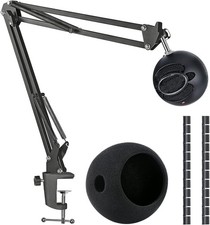 Snowball Ice Mic Boom Arm Stand with Pop Filter, Compatible with Blue Snowball I