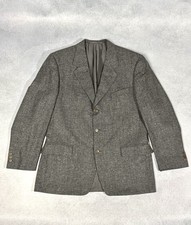 Ermenegildo Zegna Soft Blazer Jacket Wool Silk Gray Men's Size 52, L