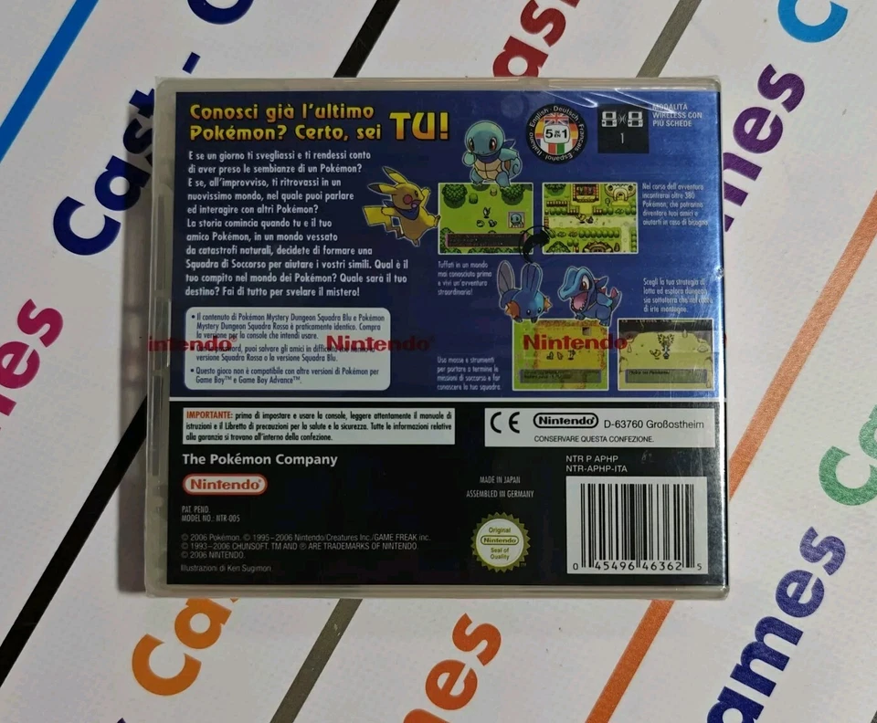 POKÉMON MYSTERY DUNGEON SQUADRA BLU NINTENDO DS NUOVO SIGILLATO RARO  - Immagine 2 di 4