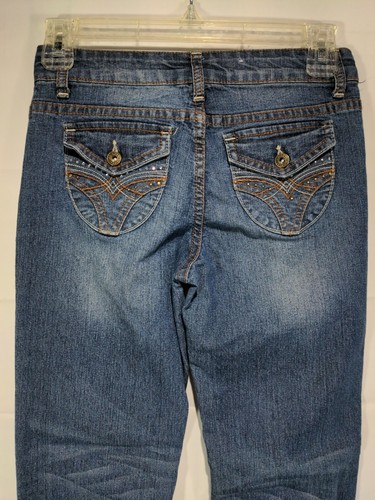 ARIZONA Girl's Dark Wash Adjust Waist Reg Fit Straight Leg Stretch Jeans size 12 - Picture 10 of 11