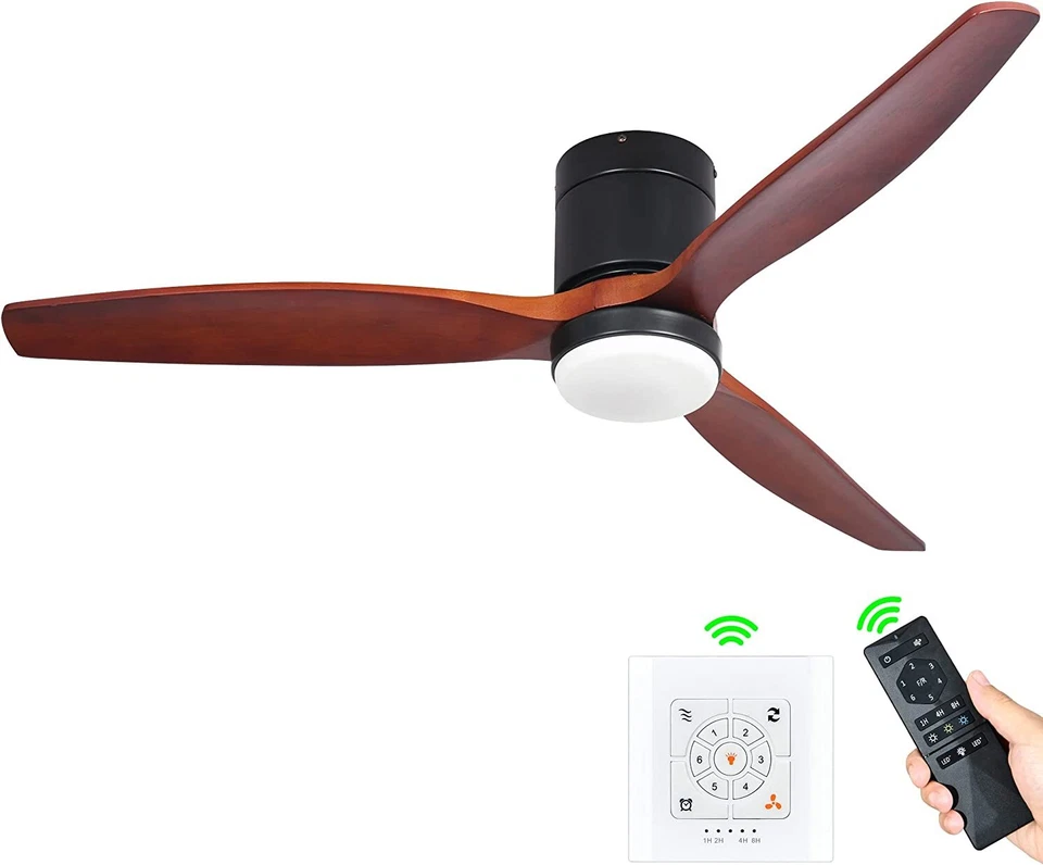 52'' Low Profile Ceiling Fan with Lights Remote Control 3 Color Changing - Image 3 of 4