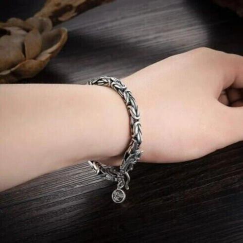 Brazalete Brazalete Vintage Plata de Ley 925 Único Elegante Moda Joyería - Imagen 4 de 12