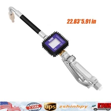 Electronic Digital Oil Fluid Dispenser Meter Fueling Gun W/ 360° Nozzle 45BAR