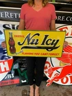 Antique Vintage Old Style Sign Nu Icy Soda Made USA