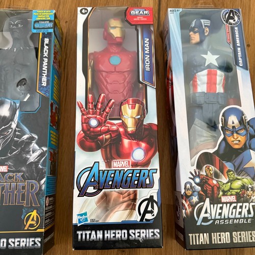 MARVEL Figures by Hasbro Ironman Captain America Black Panther - Picture 4 of 11