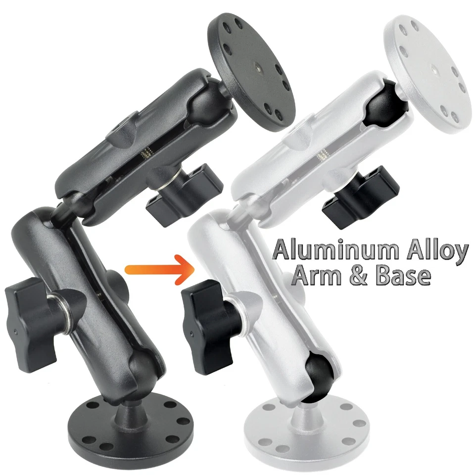 Aluminum Extension Arm,AMPS Round Base Ball Mount for GPS/Fish Finder - Image 2 of 4