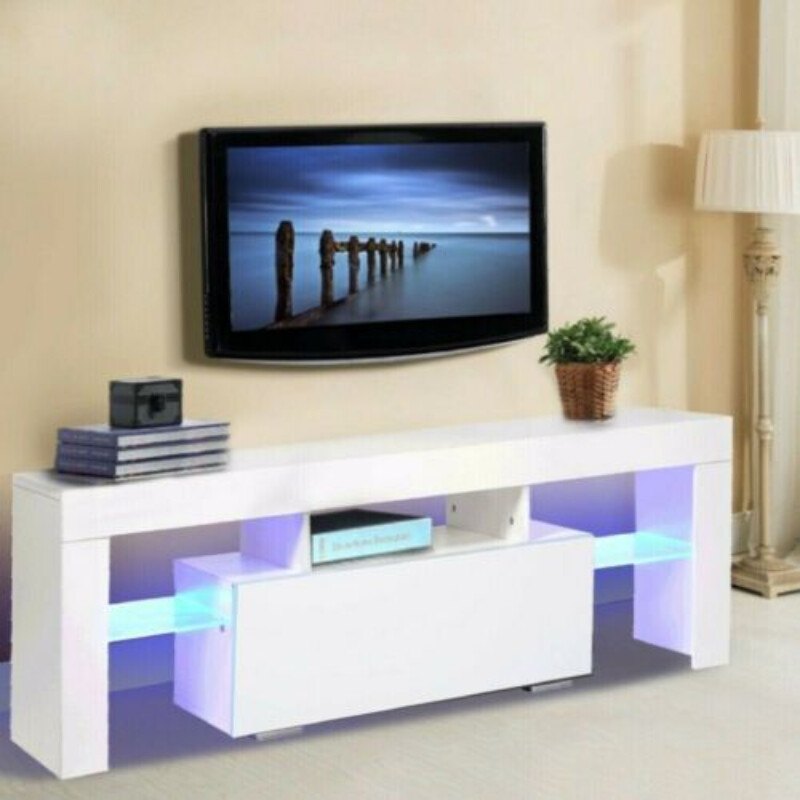 Rabattbestellung Led Tv-Schrank Tv-Tisch Lowboard Fernsehtisch 130Cm Rgbw  Fernbedienung Neu Heiße Angebote -Boomsportsacademy.com