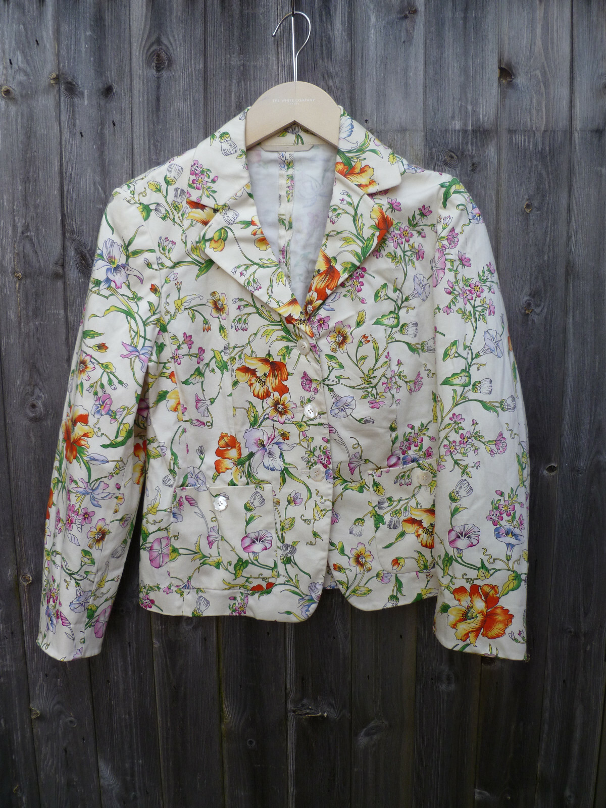 Multi-Colored Flora Print Light Summer Unlined Co… - image 1