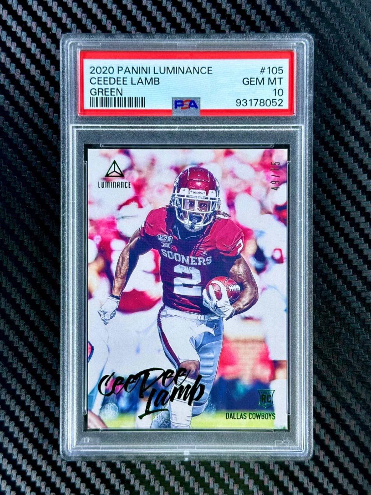 CeeDee Lamb Panini Luminance #105 Green