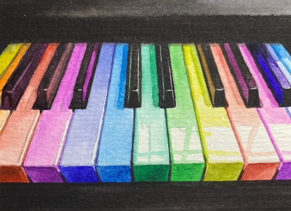 Painted Piano Keys