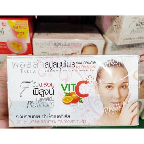 Sapone barretta naturale a base di erbe Paula Polla platino Vit C Plus aroma rinfrescante 150 g x 7 - Foto 3 di 9