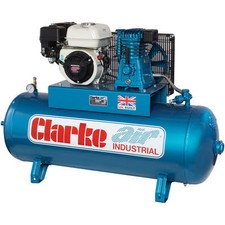CLARKE AIR COMPRESSOR XP15/150 PETROL DRIVEN INDUSTRIAL 15CFM 6.5HP HONDA 2092