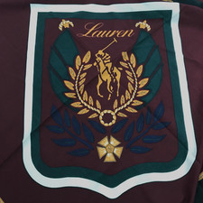 Vtg Polo Ralph Lauren Made Japan Shawl Scarf 47" Blue Label Crest Pony Name Logo