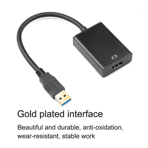 USB 3.0 to HDMI Adapter HD Konverter 1080p für PC HDTV TV Laptop Schwarz Nue - Bild 7 von 11