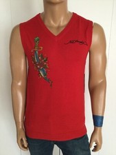 Ed Hardy Y2K Snake/Skull/Eagle Red Vest Size M